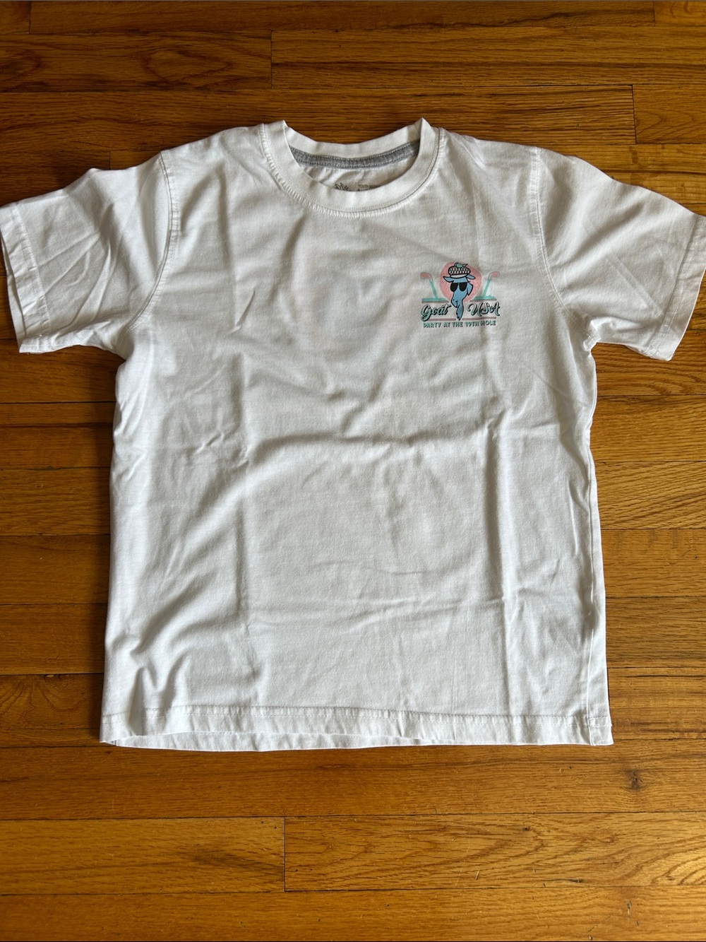 Goat USA Kids White Golf-Goat Tee YM